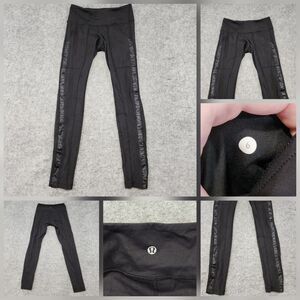 Lululemon Womens Size 6 Wunder Under 20" Inseam Black Leggings Align Yoga Long‎